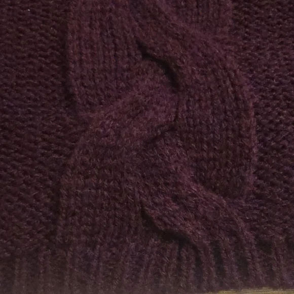 Jessica London Cable Knit Sweater Dress in Plum Size 18/20 - Picture 10 of 13